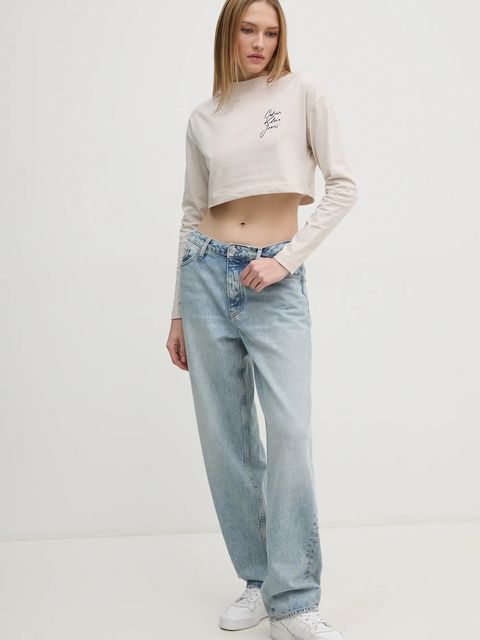 Calvin Klein Jeans longsleeve bawełniany - zdjęcie produktu nr 2