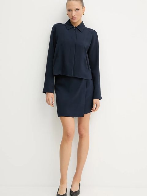 BOSS marynarka kolor granatowy oversize gładka 50542011 - zdjęcie produktu nr 2