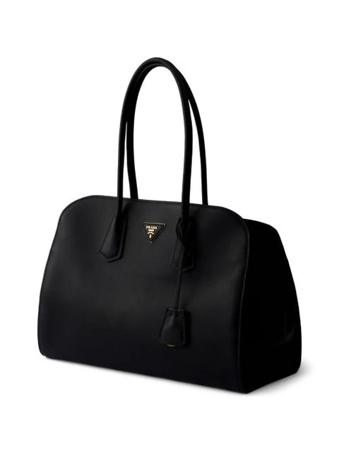 Prada large leather tote bag - Black