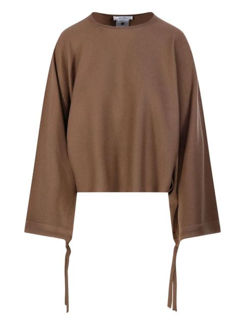Max Mara tie-detail sweatshirt - Brown - zdjęcie produktu nr 1
