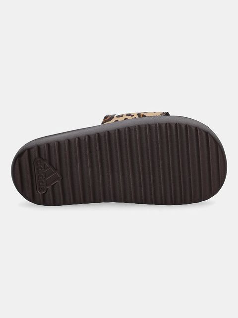 adidas klapki Adilette Platform damskie kolor brązowy na platformie JR9234