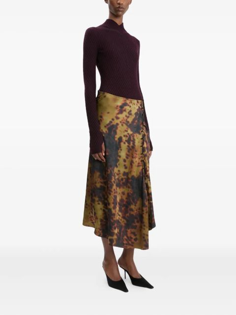 Victoria Beckham rouleau-print skirt - Yellow - zdjęcie produktu nr 2