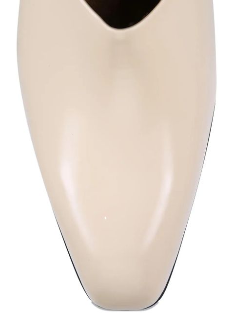 KHAITE leather heeled mules - Neutrals