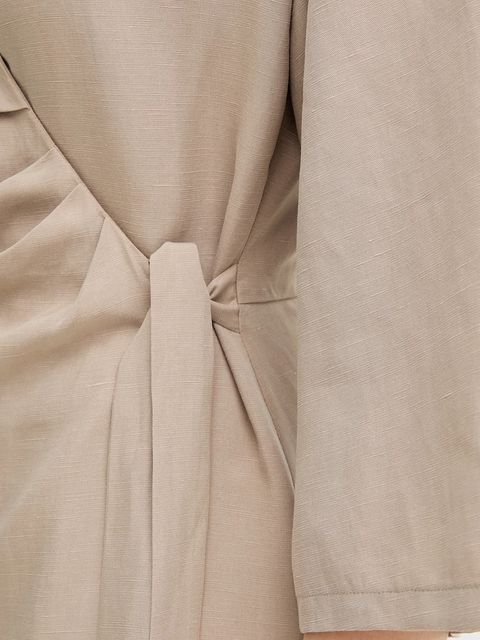 Samsoe Samsoe sukienka z domieszką lnu SAHANI - zdjęcie produktu nr 2