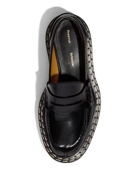 Proenza Schouler lug-sole leather loafers - Black