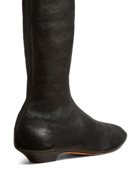 KHAITE Apollo leather boots - Black