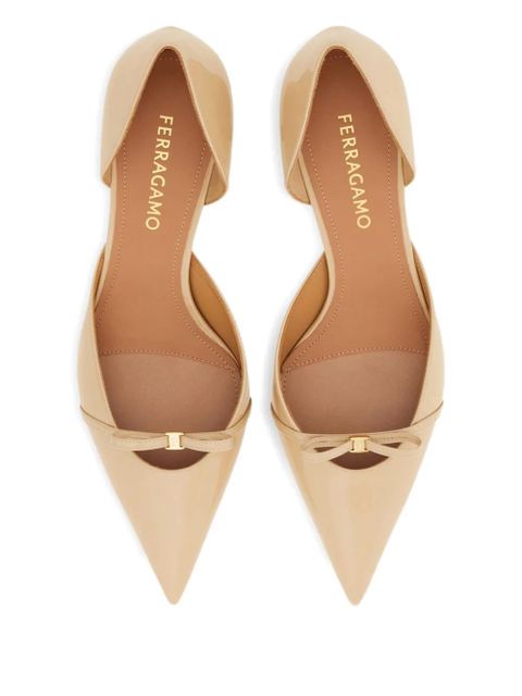 Ferragamo 40mm mini bow pumps - Neutrals