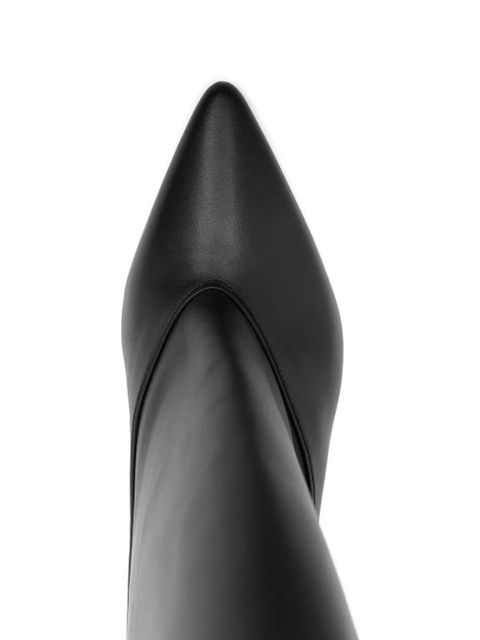 Jacquemus 45mm leather heeled ankle boots - Black