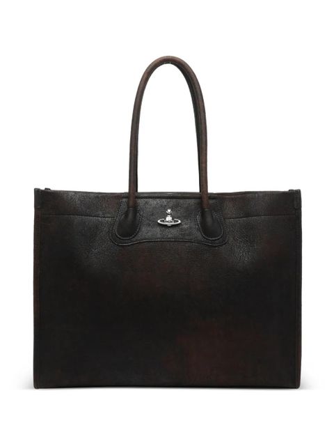 Vivienne Westwood Troy logo-plaque tote bag - Brown - zdjęcie produktu nr 1