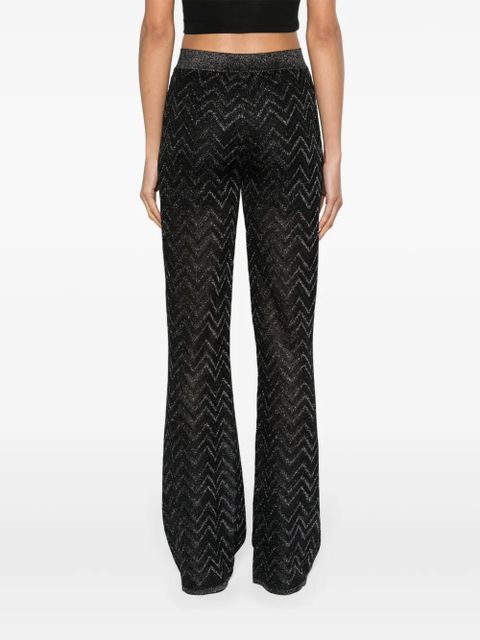Missoni zigzag wide-leg trousers - Black