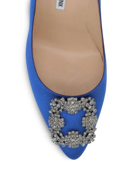 Manolo Blahnik Hangisi 105mm appliqué pumps - Blue - zdjęcie produktu nr 2