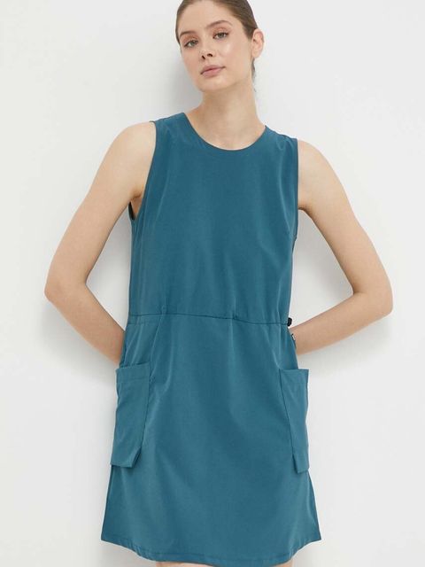 Helly Hansen sukienka sportowa Viken kolor turkusowy mini prosta 62820 - zdjęcie produktu nr 1