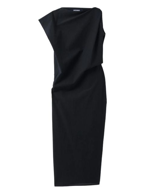 Jacquemus draped midi dress - Black - zdjęcie produktu nr 1