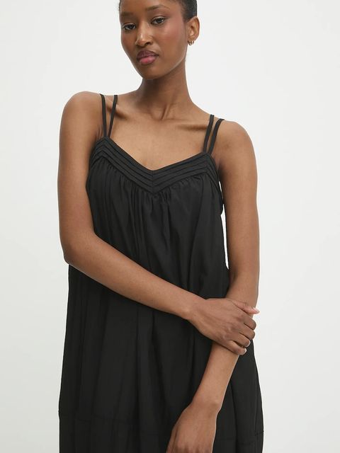 Answear.LAB sukienka kolor czarny midi prosta