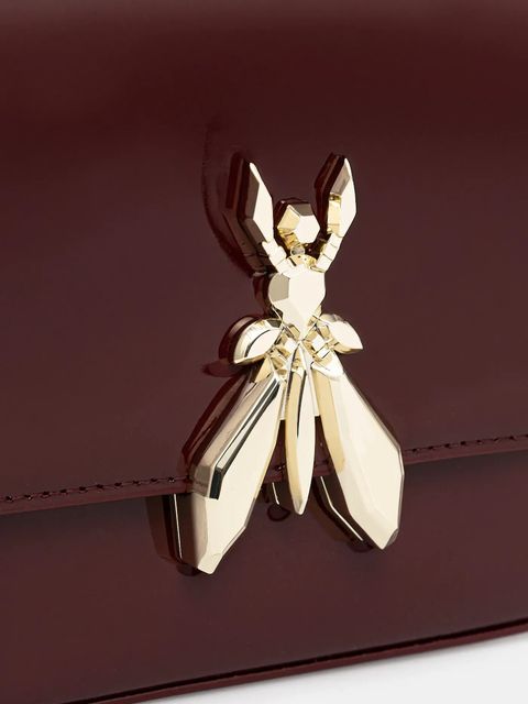 Patrizia Pepe torebka skórzana kolor brązowy 8B0303 L125