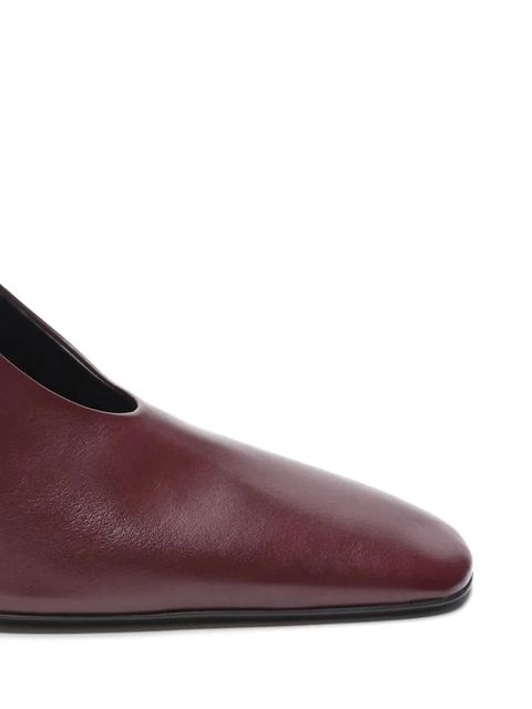 Victoria Beckham square-toe leather pumps - Red - zdjęcie produktu nr 2