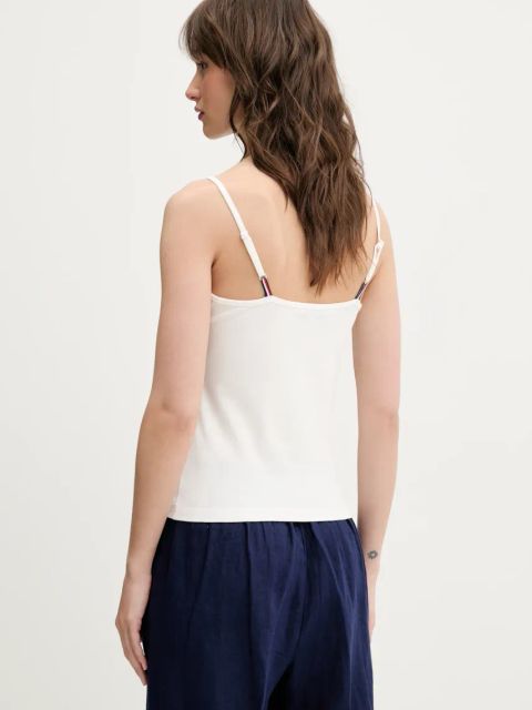 Tommy Jeans top damski kolor biały DW0DW20675