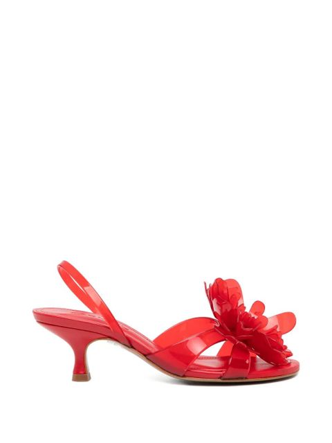 FARM Rio flower slingback sandals - Red - zdjęcie produktu nr 1