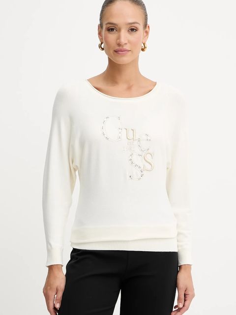 Guess sweter KASSIDY damski kolor beżowy lekki W5YR22 Z2NQ2 - zdjęcie produktu nr 1