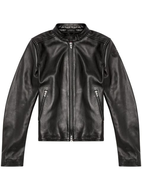 Diesel L-Ayla leather biker jacket - Black - zdjęcie produktu nr 1