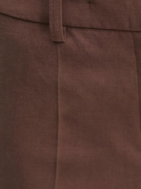 Answear.LAB spodnie garniturowe z prostą nogawką kolor brązowy fason cygaretki high waist - zdjęcie produktu nr 2