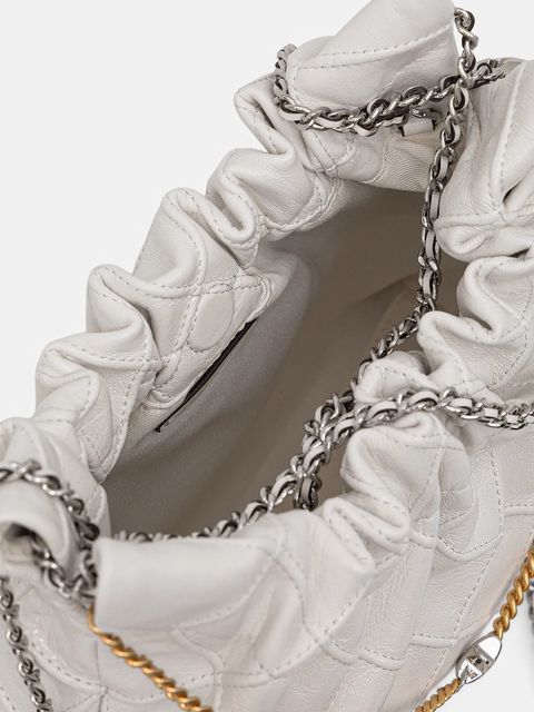 Tory Burch torebka skórzana Fleming kolor biały 164022-100