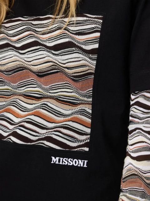 Missoni wave-pattern T-shirt - Black