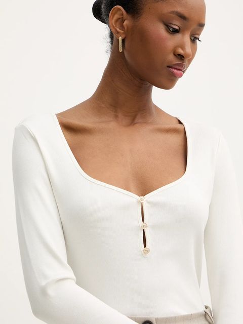 Morgan longsleeve kolor beżowy TKARA