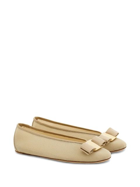 Ferragamo Vara mesh ballet flats - Neutrals