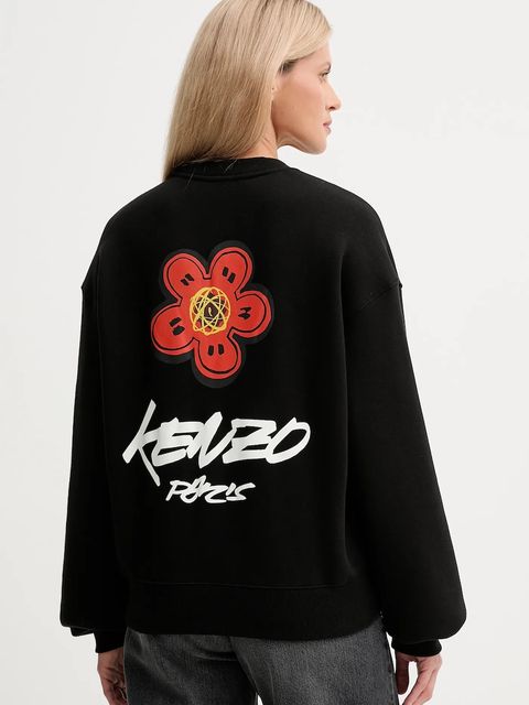 Kenzo bluza bawełniana Kenzo x Futura damska kolor czarny z nadrukiem FF62SW4504MB - zdjęcie produktu nr 1