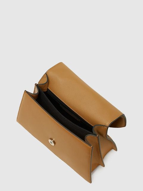 Karl Lagerfeld torebka skórzana K/SIGNATURE kolor brązowy A1W30036