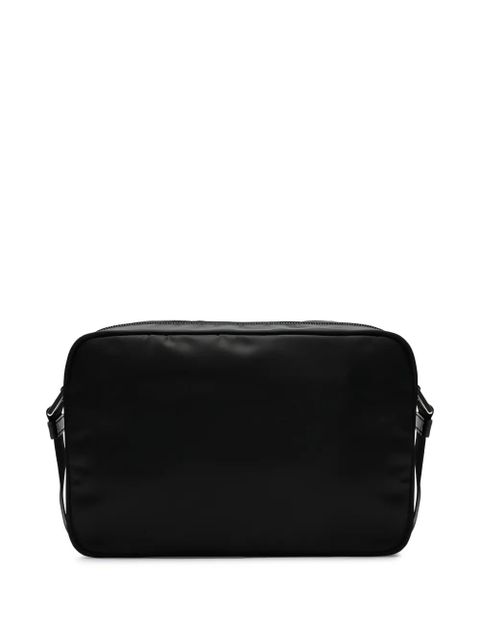 Prada medium triangle-logo cross body bag - Black