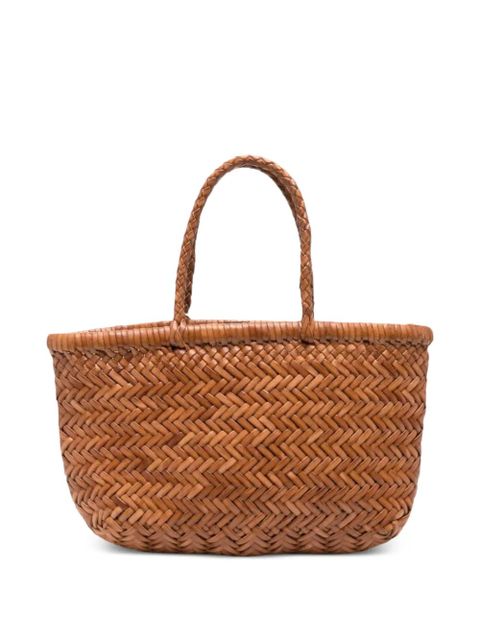 DRAGON DIFFUSION mini Flat Gora braided-handle tote bag - Brown - zdjęcie produktu nr 2