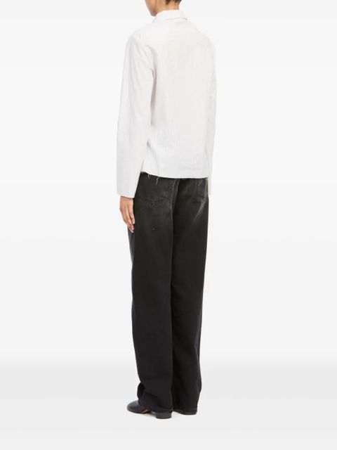 MM6 Maison Margiela striped long-sleeved shirt - White