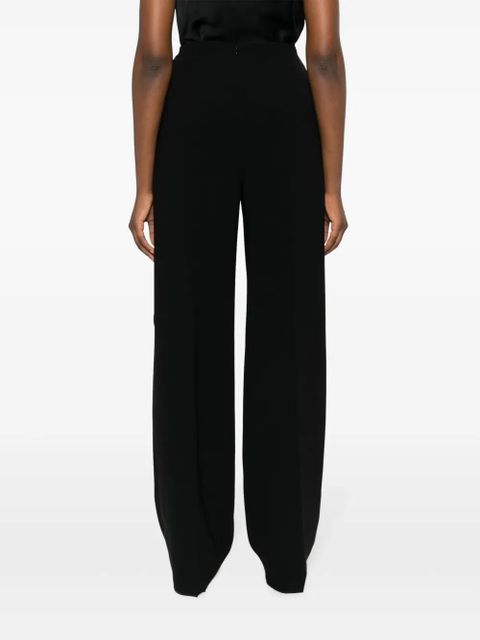 Max Mara satin-finish tailored wide-leg trousers - Black