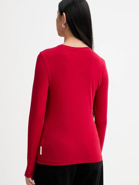 Marc O'Polo longsleeve bawełniany kolor czerwony 5000007488