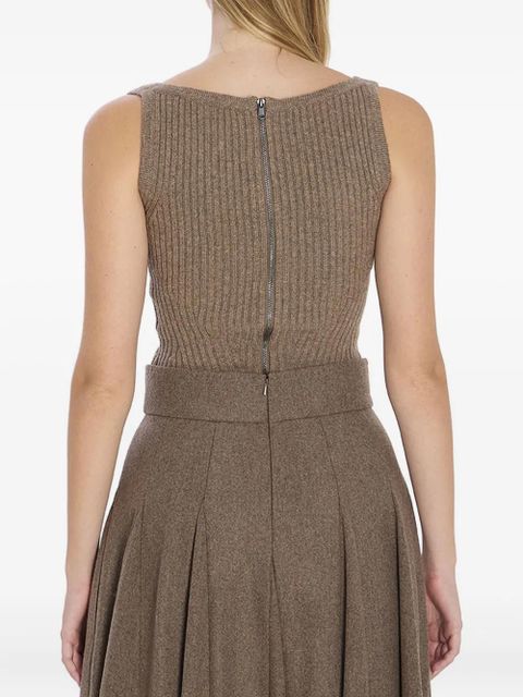 Max Mara ribbed tank top - Brown