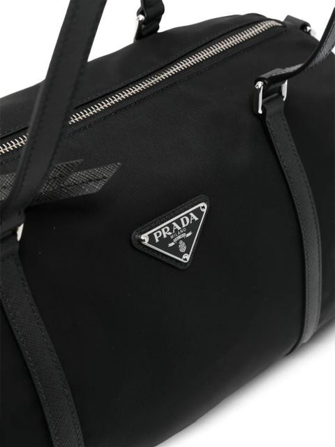 Prada triangle-logo zip shoulder bag - Black