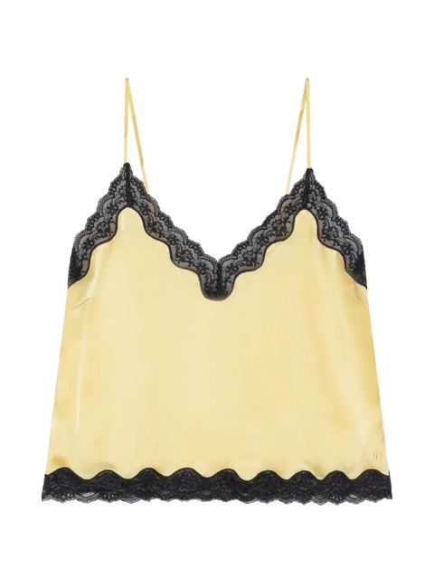 ROTATE BIRGER CHRISTENSEN x Love Stories lace V-neck top - Yellow - zdjęcie produktu nr 1