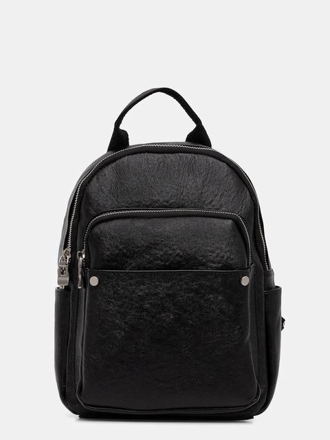 Answear.LAB plecak skórzany damski kolor czarny mały gładki - zdjęcie produktu nr 1