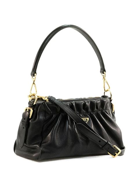 Prada ruched shoulder bag - Black - zdjęcie produktu nr 2