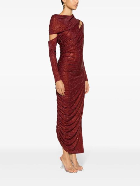 Cult Gaia Kumasi rhinestone-embellished asymmetric gown - Red