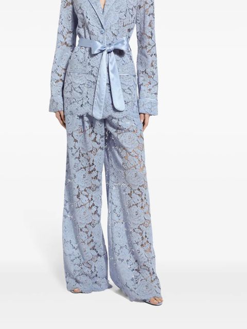 Dolce & Gabbana DNA lace wide-leg trousers - Blue