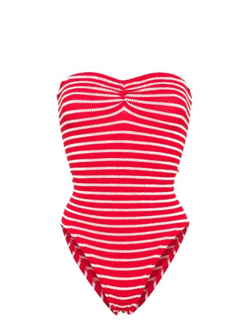 Hunza G Brooke striped swimsuit - Red - zdjęcie produktu nr 1