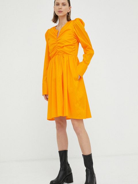 Gestuz sukienka TolinaGZ Ls kolor pomarańczowy mini rozkloszowana