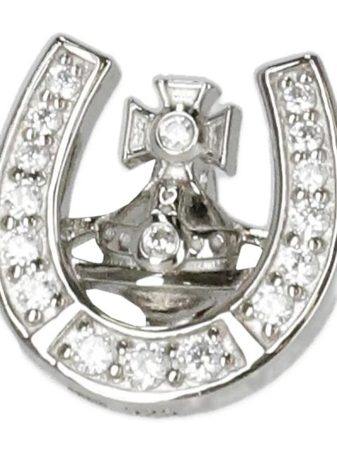 Vivienne Westwood horseshoe embellished earrings - Silver