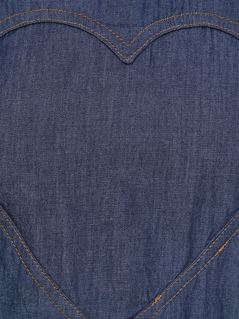 Love Moschino bluzka bawełniana kolor granatowy