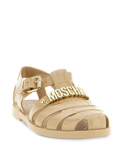 Moschino logo buckle sandals - Neutrals - zdjęcie produktu nr 2
