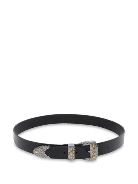 PINKO buckle-fastening leather belt - Black - zdjęcie produktu nr 1