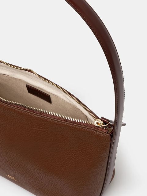 A.P.C. torebka bawełniana Sac Vera Shoulder kolor brązowy PXCBL.F61974